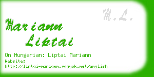 mariann liptai business card
